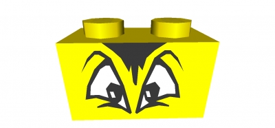 Lego Stein 1 x 2 bedruckt (3004p0a)