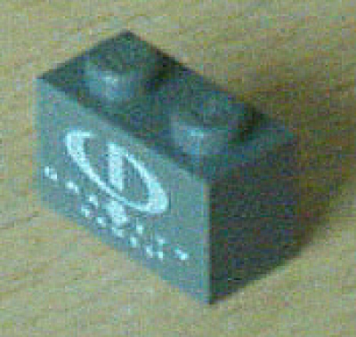 Lego Stein 1 x 2 mit Sticker (3004pb015)
