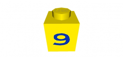 Lego Stein 1 x 1 bedruckt (3005pt9)