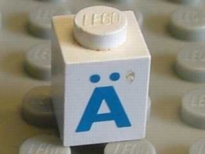 Lego Stein 1 x 1 bedruckt (3005ptaub)