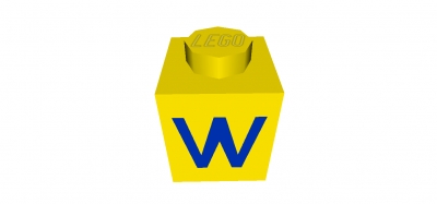 Lego Stein 1 x 1 bedruckt (3005ptw)