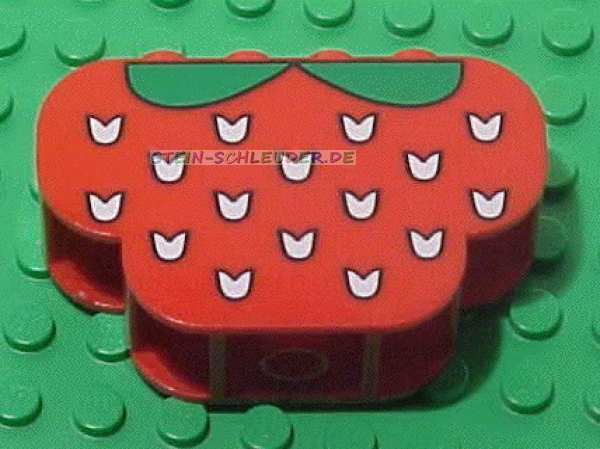 Lego Stein 2 x 6 x 3 mit runden Ecken bedruckt (30075pb02)