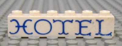 Lego Basisstein 1 x 6 bedruckt (3009px37)