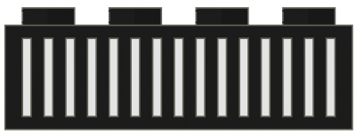 Lego Stein 1 x 4 bedruckt (3010p05)