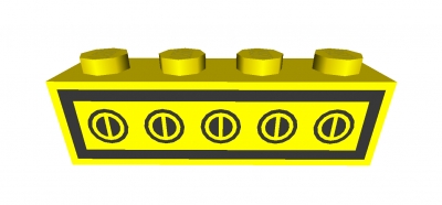 Lego Stein 1 x 4 mit Aufdruck (3010p41)