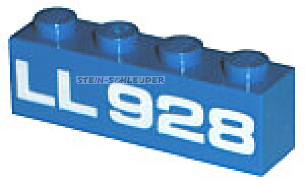 Lego Stein 1 x 4 mit Aufdruck (3010p928)