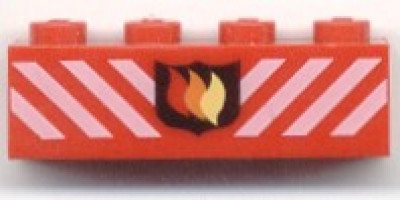 Lego Stein 1 x 4 mit Aufdruck (3010px18)
