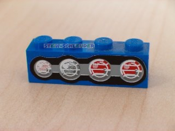 Lego Stein 1 x 4 mit Sticker (3010pb057R)