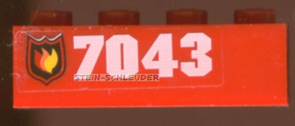 Lego Stein 1 x 4 mit Sticker (3010pb070L)