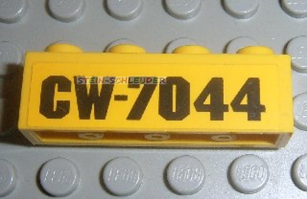 Lego Stein 1 x 4 mit Sticker (3010pb093)