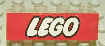 Lego Stein 1 x 4 mit Aufdruck (3066px10)