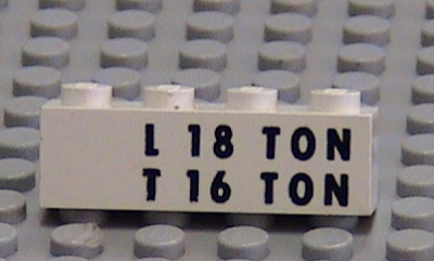 Lego Stein 1 x 4 mit Aufdruck (3010px38)