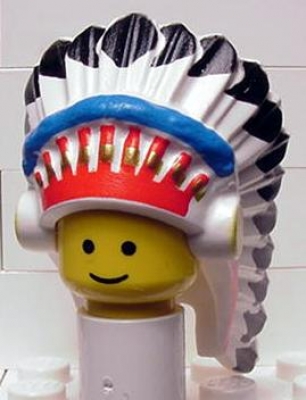 Lego Minifigur Indianerfedern bedruckt (30138pb01)