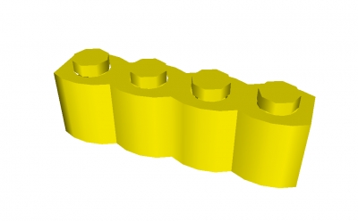 Lego Palisadenstein 1 x 4 (30137)