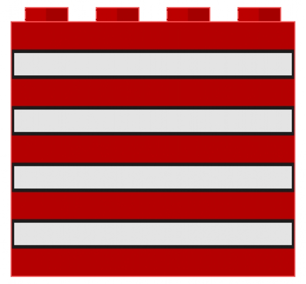 Lego Stein 2 x 4 x 3 bedruckt (30144p01)