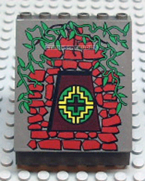 Lego Schrägpaneele bedruckt 4 x 6 x 6 (30156pb01)