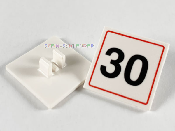 Lego Verkehrszeichen mit Clip (30258pb004)