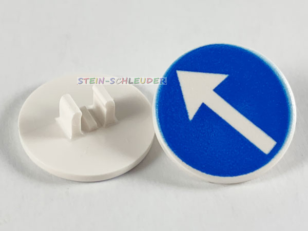 Lego Verkehrsschild mit Clip bedruckt (30261px3)