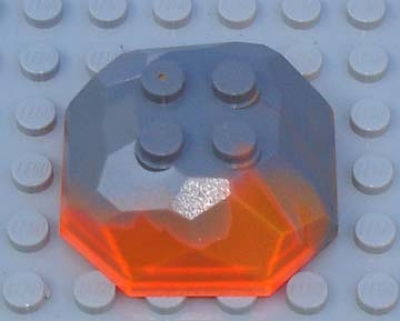 Lego Felsen Top 4 x 4 x 1 mit transp.-orange (30293px1)