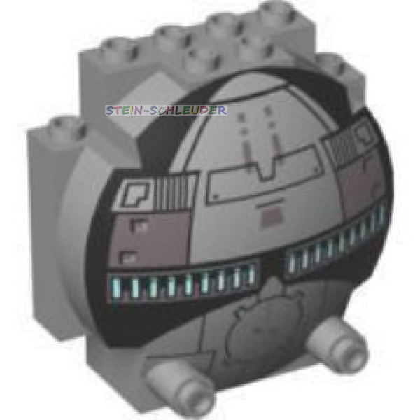 Lego Windschutz 3 x 6 x 5 bedruckt (30366pb01)