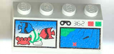 Lego Schrägstein 2 x 4 bedruckt (3037px11)