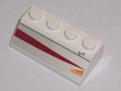 Lego Schrägstein 2 x 4  bedruckt (3037px5)