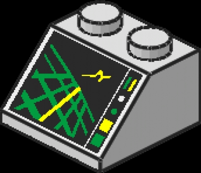 Lego Schrägstein 45 bedruckt (3039pc3)