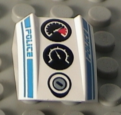 Lego Keilstein 2 x 2 x 1 bedruckt (30602pb025)