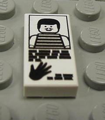 Lego Fliese 1 x 2 bedruckt (3069bpx35)