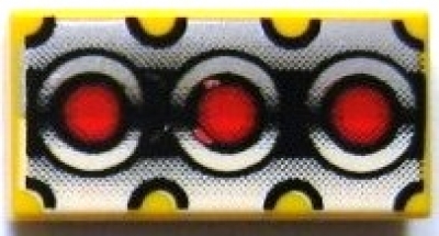 Lego Fliese 1 x 2 bedruckt (3069bpx77)