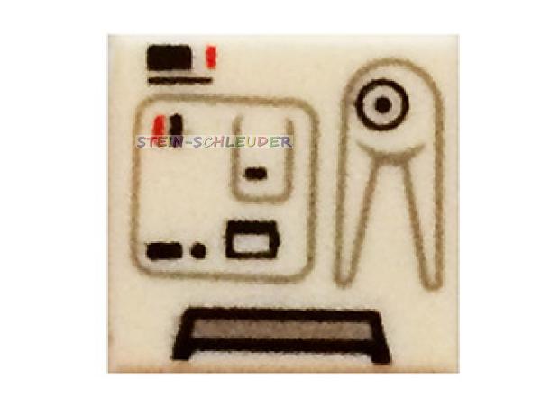 Lego Fliese 1 x 1 bedruckt (3070pb083)