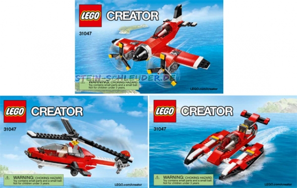 Lego Creator Bauanleitung -Propeller Plane- (31047)