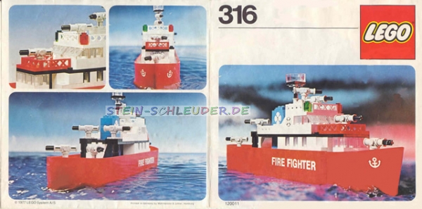 Lego Bauanleitung -Feuerlöschboot- (316)