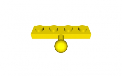 Platte 1 x 4 mit Kugelgelenk (3184)