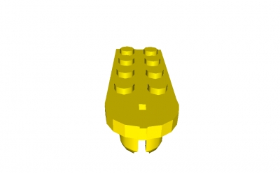 Platte 2 x 4 mit Kugelglenkbuchse (3491)