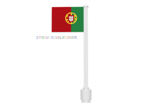 Lego Flagge mit Aufkleber -Portugal- (3596pb10)