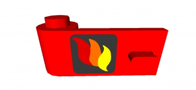 Lego Autotür 1 x 3 x 1 links (3822p09)