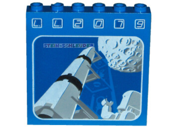 Lego Stein 1 x 6 x 5 bedruckt (3754pb01)