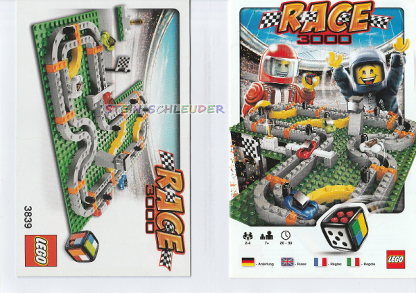 Lego Spiel/Bauanleitung -Race 3000- (3839)