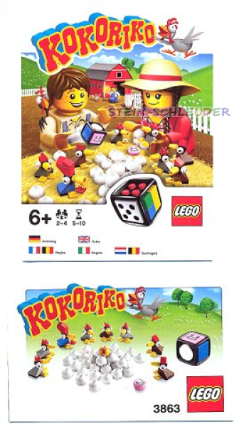 Lego Spiel/Bauanleitung -Kokoriko- (3863)