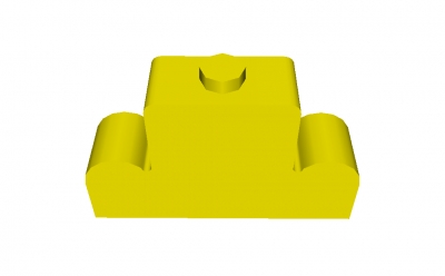 Lego Stein 1 x 4 x 2 seitl. abgerundet (4088)