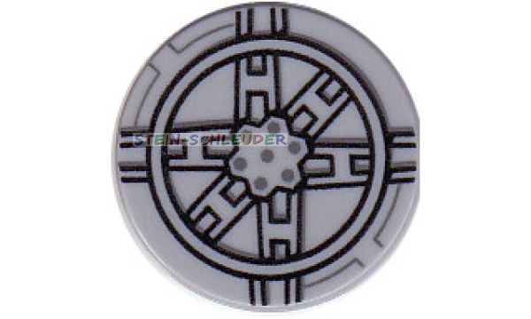 Lego Fliese 2 x 2 rund bedruckt (4150pb086)