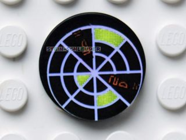 Lego Fliese 2 x 2 rund mit Sticker (4150pb132)