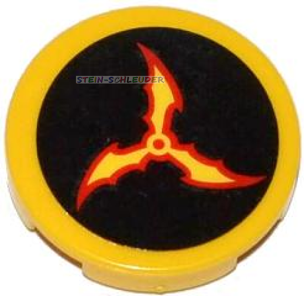 Lego Fliese 2 x 2 rund mit Sticker (4150pb136)