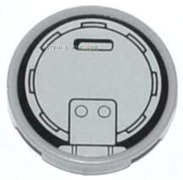 Lego Fliese 2 x 2 rund bedruckt (4150pb139)