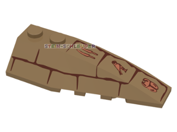 Lego Keilstein 2 x 6 bedruckt (41747pb038)