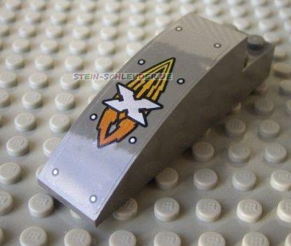 Lego Keilstein 8 x 2 x 2 mit Sticker (41766pb02)