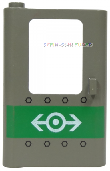 Lego Zugtür 1 x 4 x 5  links bedruckt (4181pb001)