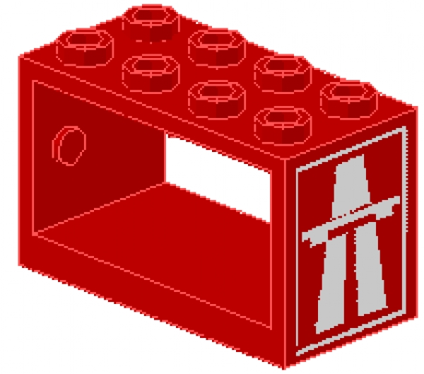 Lego Schlauchtrommelhalter 2 x 4 x 2 bedruckt (4209p05)
