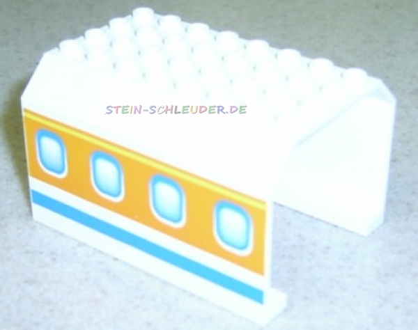 Lego Flugzeugrumpfteil 6 x 8 x 4 bedruckt (42604px2)